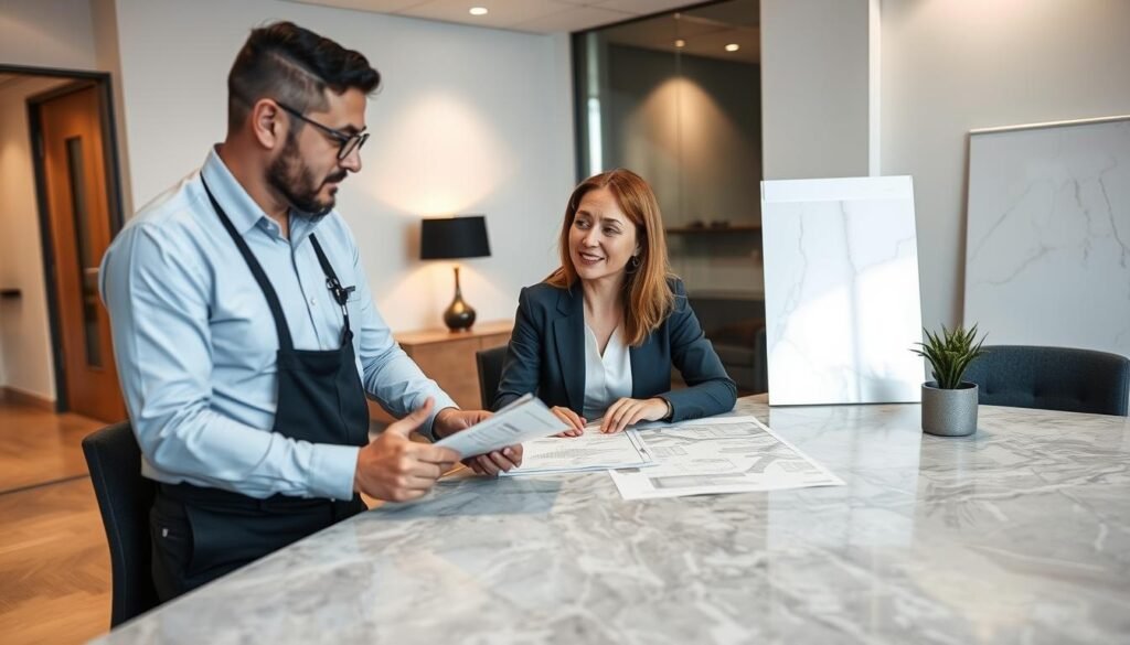 التواصل مع شركة تركيب رخام