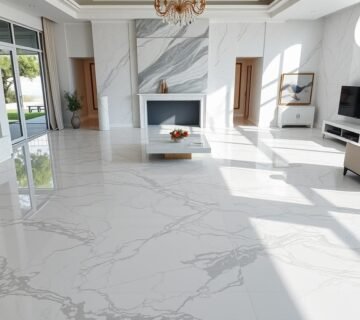 تركيب رخام فاخر في فيلا سكنية