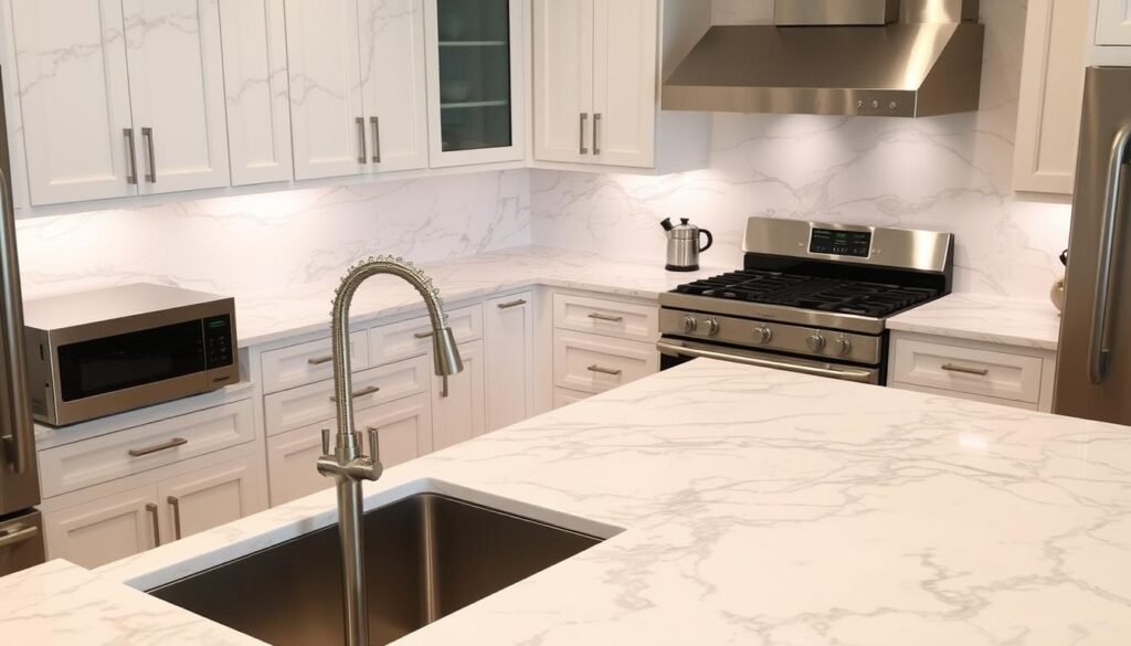 تركيب رخام مطبخ فاخر