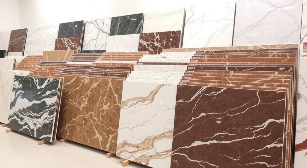 تشكيلة متنوعة من أنواع الرخام الفاخر المتوفرة لدى مقاول رخام الكويت