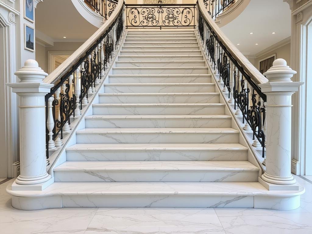 درج رخامي فاخر تم تركيبه بواسطة مقاول رخام محترف