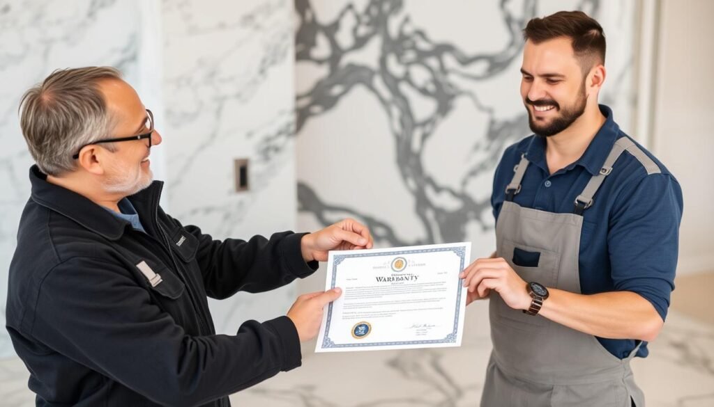 ضمان جودة تركيب الرخام