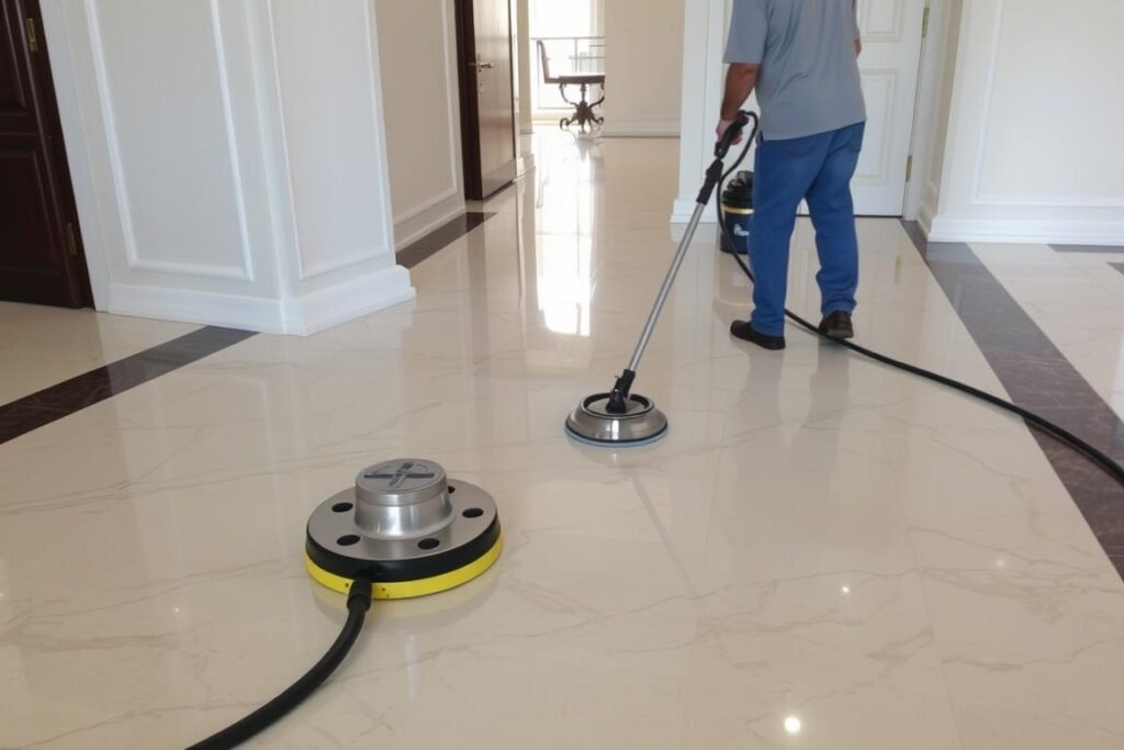 عملية تلميع وصيانة رخام احترافية