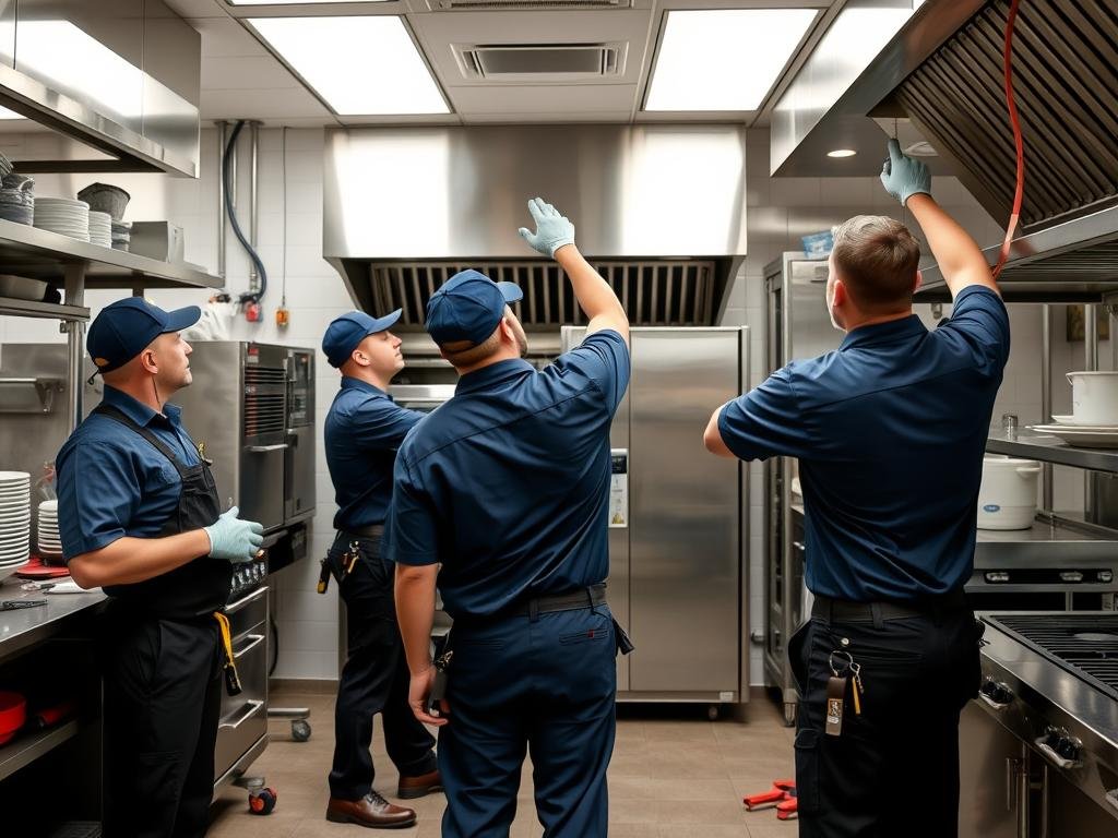 فريق محترف يقوم بتجهيز مطاعم