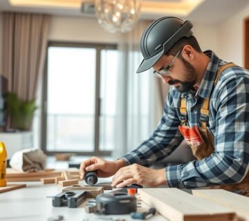 مقاول ترميمات يقوم بأعمال ترميم في منزل بالكويت