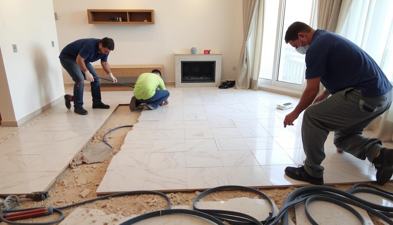 ترميم أرضيات السلام   أعمال ترميم لأرضيات سيراميك