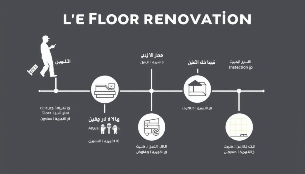 مراحل عملية ترميم أرضيات السلام