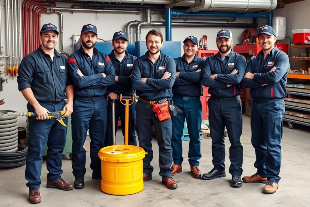 معلم صحي الفنطاس مع فريق العمل المحترف