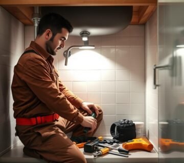 مقاول صحي الفنطاس يقوم بإصلاح تسرب مياه