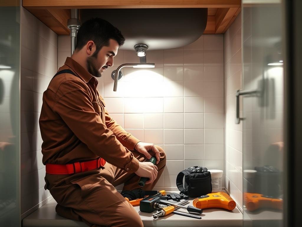 مقاول صحي الفنطاس يقوم بإصلاح تسرب مياه