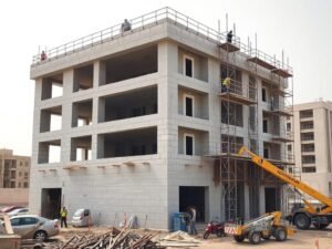 أعمال بناء لمشروع سكني في الكويت