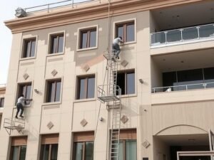 أعمال ترميم وصيانة مبنى في الكويت