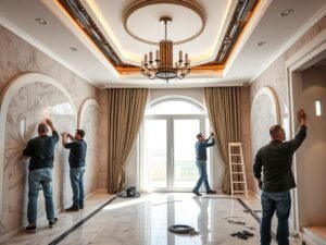 أعمال تشطيب داخلية لفيلا في الكويت