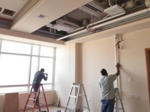 أعمال صيانة وترميم جزئي لمبنى في الكويت