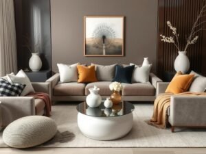 إكسسوارات وديكورات متناسقة تكمل تجديد صالونات المنزل