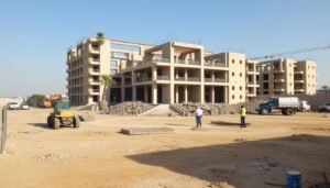 تهيئة مكان للبناء أو التجديد بواسطة معلم تكسير وهدم