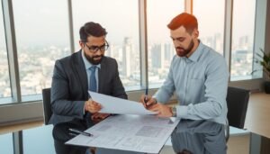 توقيع عقد مع شركة مقاولات في الكويت