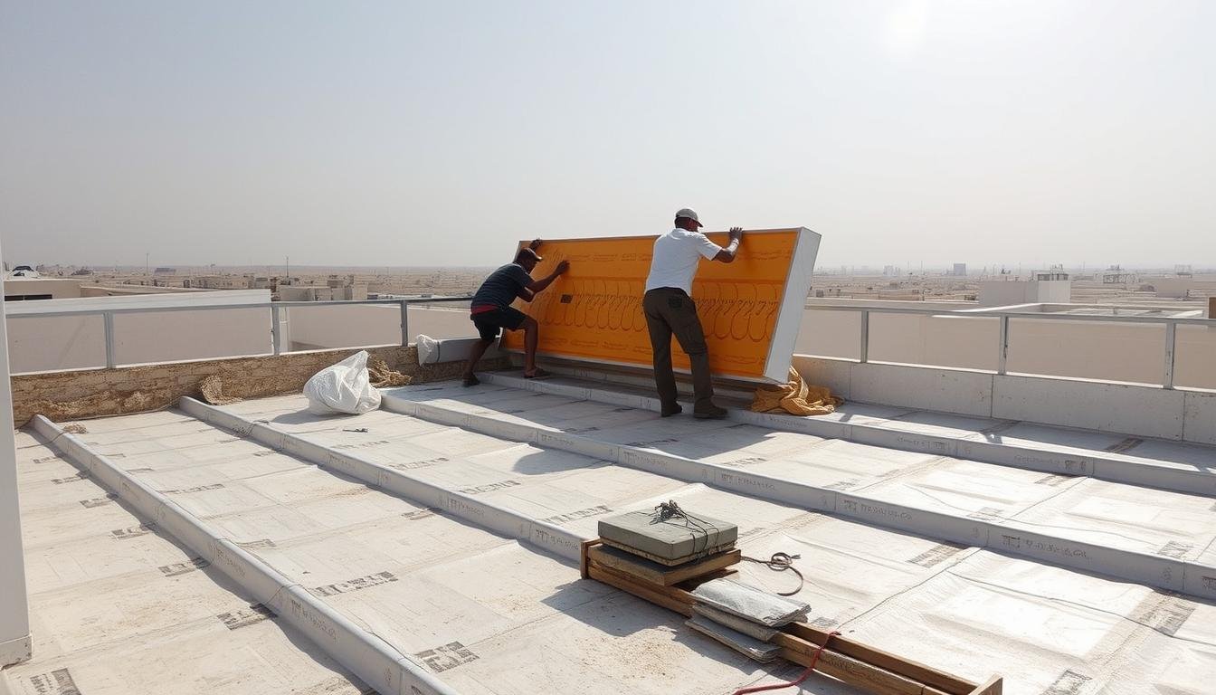 عازل اسطح الكويت يحمي المباني من الحرارة الشديدة