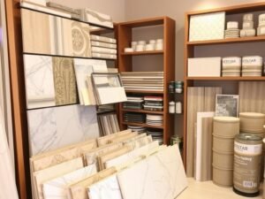 عينات من مواد البناء والتشطيب عالية الجودة المستخدمة في ترميمات العدان عينات من مواد البناء والتشطيب عالية الجودة المستخدمة في ترميمات العدان