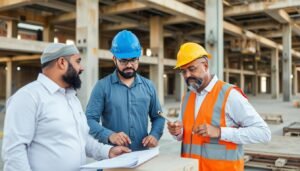 فحص جودة العمل في موقع البناء في الكويت