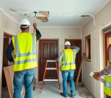 فريق أفضل مقاول ترميمات في الكويت يعمل على مشروع ترميم منزل