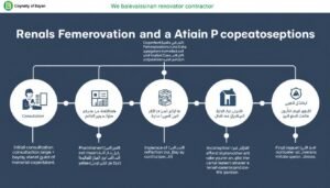 مخطط توضيحي لمراحل عملية الترميم مع مقاول ترميمات بيان
