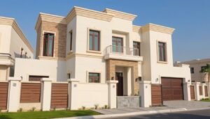 مشروع بناء منفذ بواسطة مقاول بناء بالكويت يظهر جودة التشطيبات