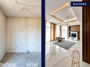مشروع ترميم منزل في منطقة بيان - قبل وبعد الترميم