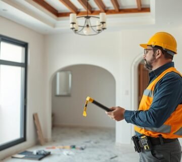 مقاول ترميمات صباح السالم يقوم بفحص موقع العمل