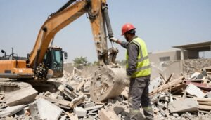 مقاول تكسير يقوم بأعمال هدم في الكويت