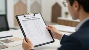 مهندس يقدم عرض سعر لعميل لمشروع ترميم في الكويت