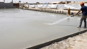 معالجة الخرسانة بالماء بعد الصب