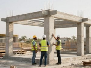 مقاول مباني خرسانية ينفذ مشروعًا في الكويت